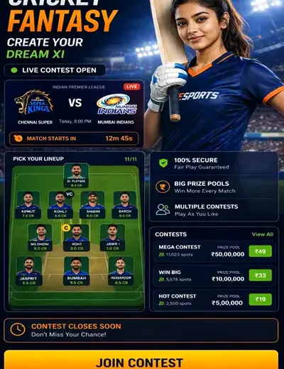 Rs9 (rs9 apk 2022) fantasy cricket & matchday visual 3